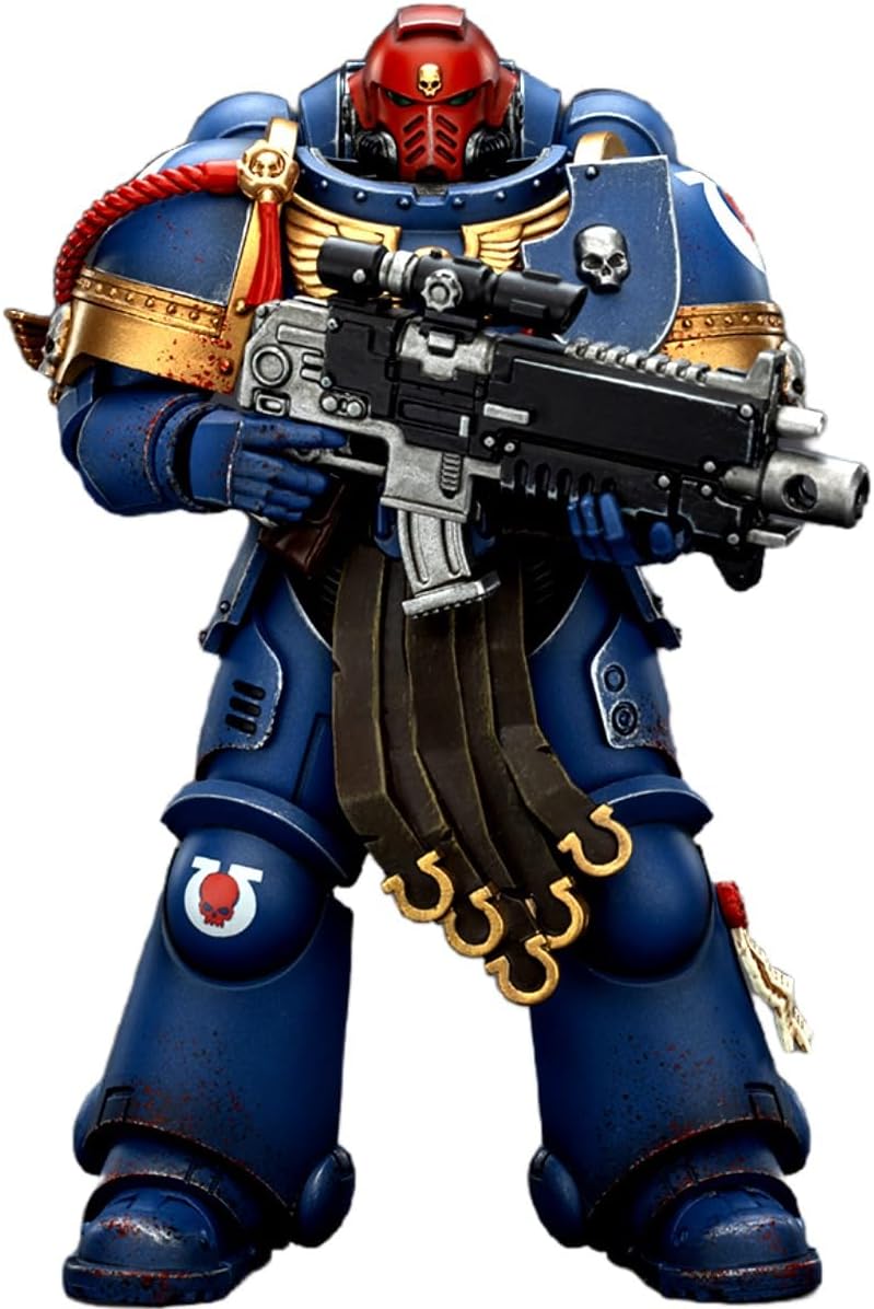 JOYTOY Collectors Edition-Gadriel Warhammer 40K 1/18 Action Figures Collectors Edition-Ultramarines Sergeant Gadriel 5.03Inch Collectible Model Artifacts Birthday Gifts