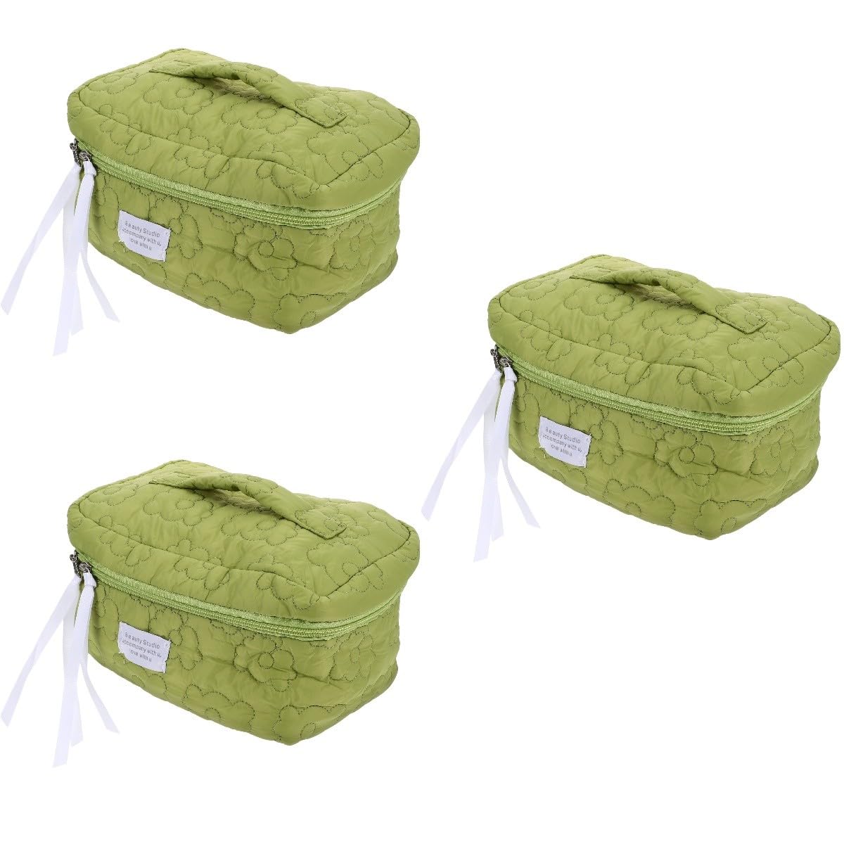 3piezas Bolsa De Maquillaje Portátil Grande para Neceser De Cosméticos y Artículos De Tocador Diseño Práctico y para Mujeres para y