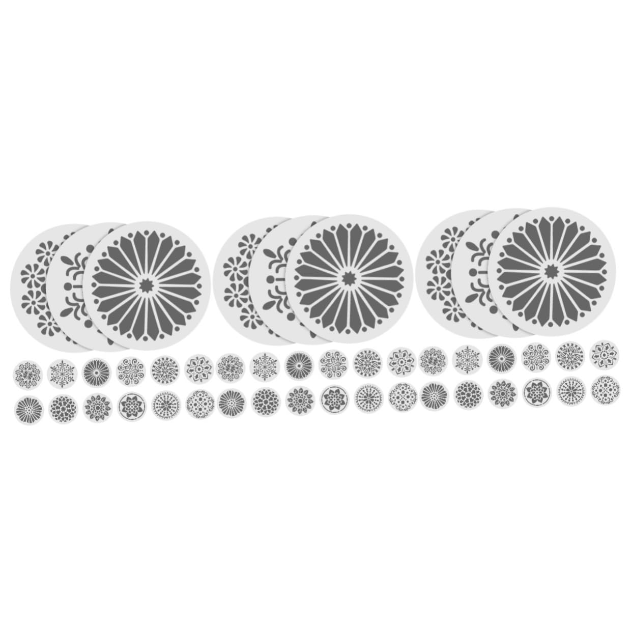 TEHAUX 72stücke Teiliges Mandala Schablonen Wiederverwendbare Malvorlagen Für - Und Textilgestaltung Praktische Blumenmuster Für Kreative Projekte