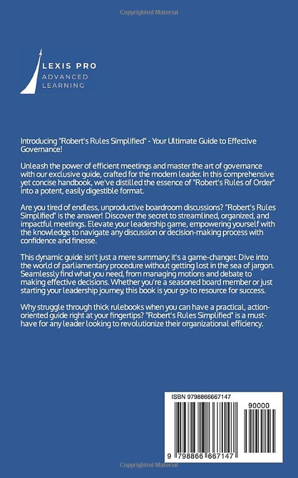 Robert's Rules Simplified: Pocket Guide to Robert's Rules of Order - Image 2