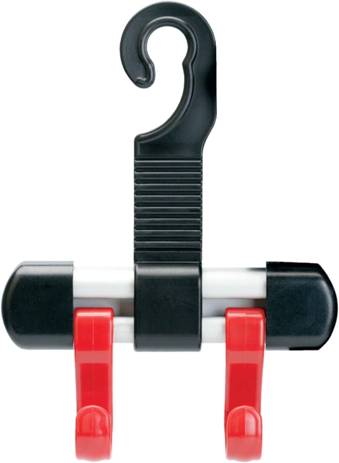 Maxsa 20058 Headrest Hanger 2 Hooks for Bags, Purses and Car Storage, Black and Red