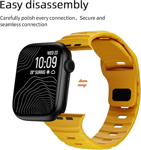 Miniatura 4 de Correa impermeable de silicona suave compatible con Apple Watch Ultra Band de 1.929 in 1.811 in 1.772 in 1.732 in 1.654 in 1.614 in 1.575 in 1.496