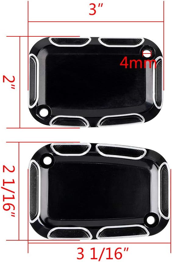 Astra Depot Front Clutch Brake Master Cylinder Covers for Harley V-Rod VRSC