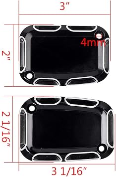 Astra Depot Front Clutch Brake Master Cylinder Covers for Harley V-Rod VRSC