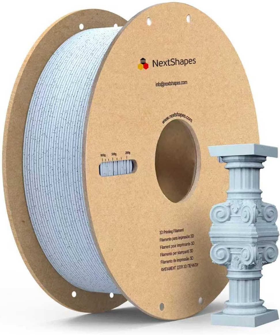 PETG 3D Printer Filament 1.75mm 1kg - High Toughness, Low Stringing, High Speed Printing, Dimensional Accuracy +/- 0.02mm, Compatible with Most FDM 3D Printers​ (Marble, 1000g)
