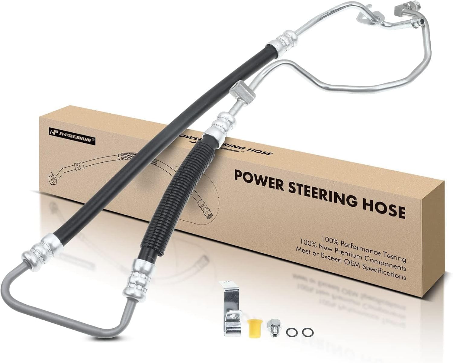 A-Premium Power Steering Pressure Hose Line Assembly Compatible with Ford Expedition 2002 2003 2004, V8 4.6L SOHC, Pump to Gear/Rack Pinion