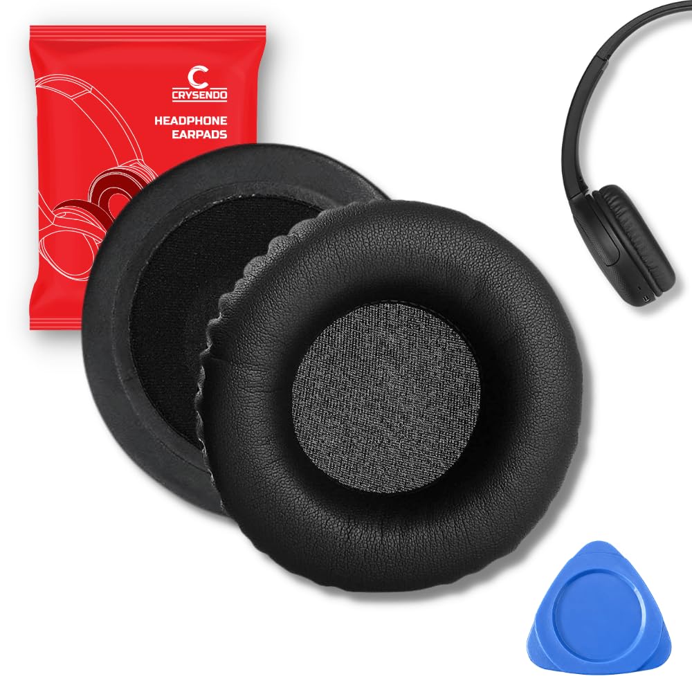 Crysendo Headphone Cushion Compatible With Sony WH CH500/ Sony WH CH510/ Sony WH CH520 | 70mm Replacement Headset Ear Cushion Pads | Memory Foam & Protein Leather Headphone Ear Cushion Earpads (Black)-image-16