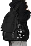 Sac à dos scolaire pour hommes et femmes, sacs pour l'université et le secondaire, sacs à dos décontractés, sac à dos pour ordinateur portable imperméable noir, sac à dos de voyage