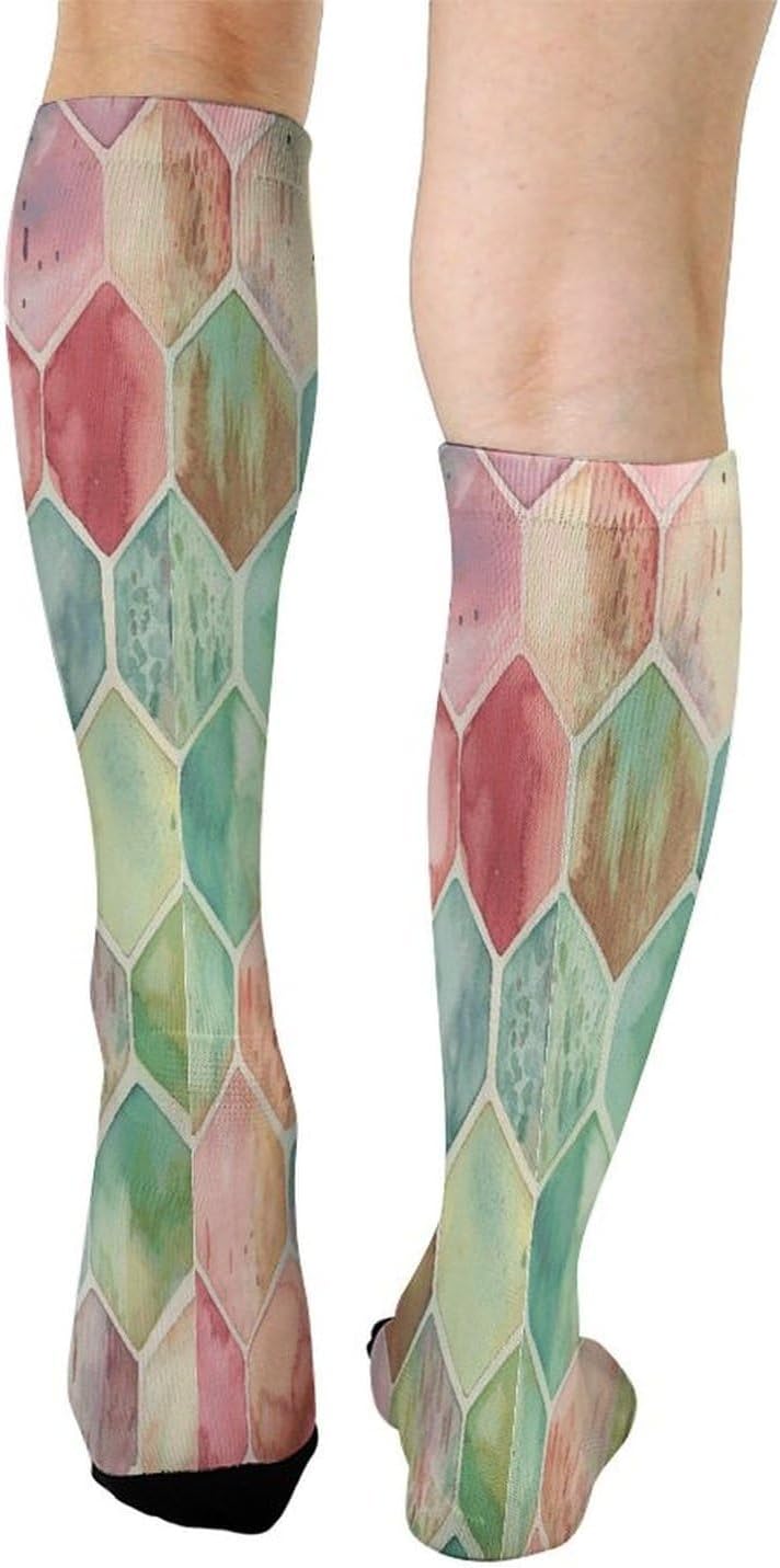 Ancient Pattern Style Crew Socks Calf Socks Athletic Crew Sock