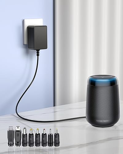 Miniatura 6 de SoulBay Adaptador de fuente de alimentación de 5 V 2 A, 10 W, AC100-240 V a CC, cable de carga versátil de 5 voltios de 2 amperios con 8 enchufes