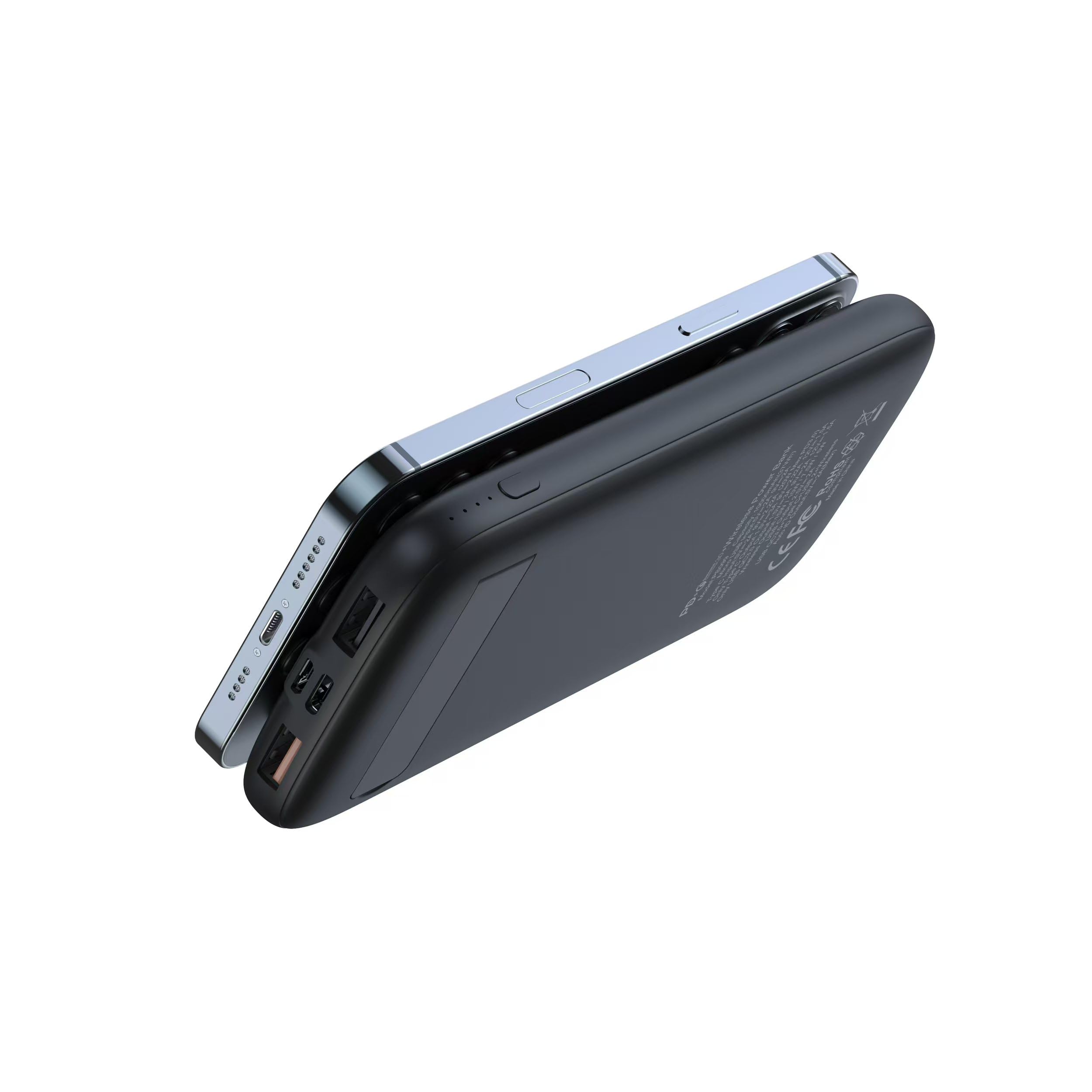 Budi Power Bank Wireless 10000mAh PB099B - Ricarica Rapida 20W Con Ventose - Compatibile IPhone E Android
