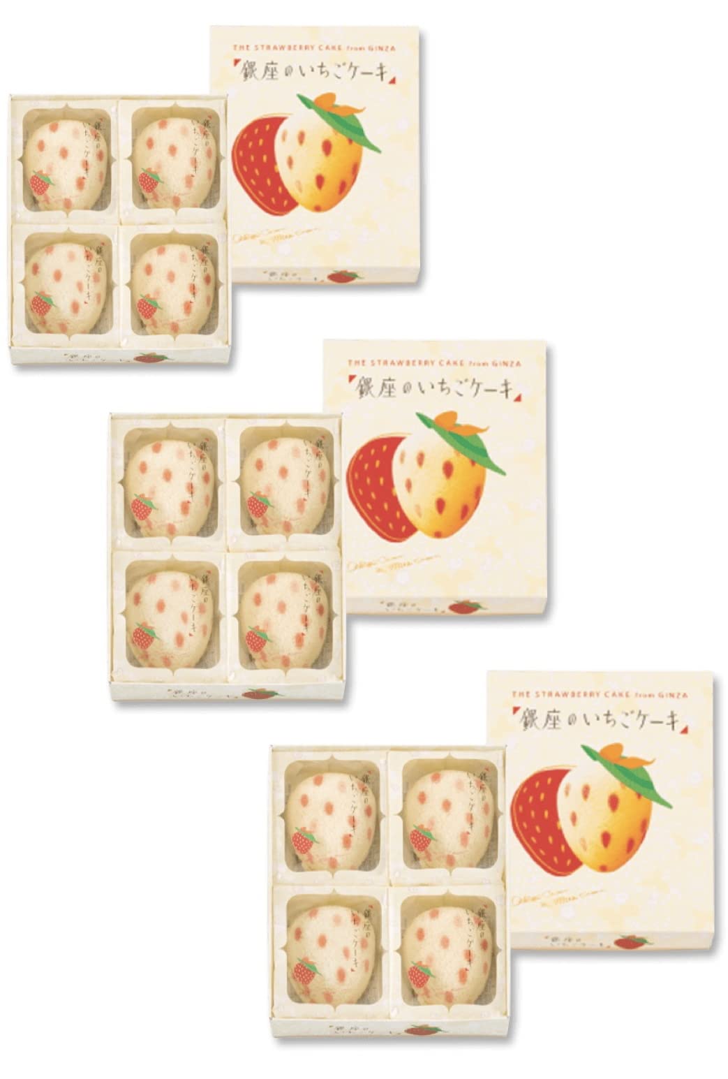 Amazon.co.jp: 銀座のいちごケーキ4個入×3セット 東京ばな奈