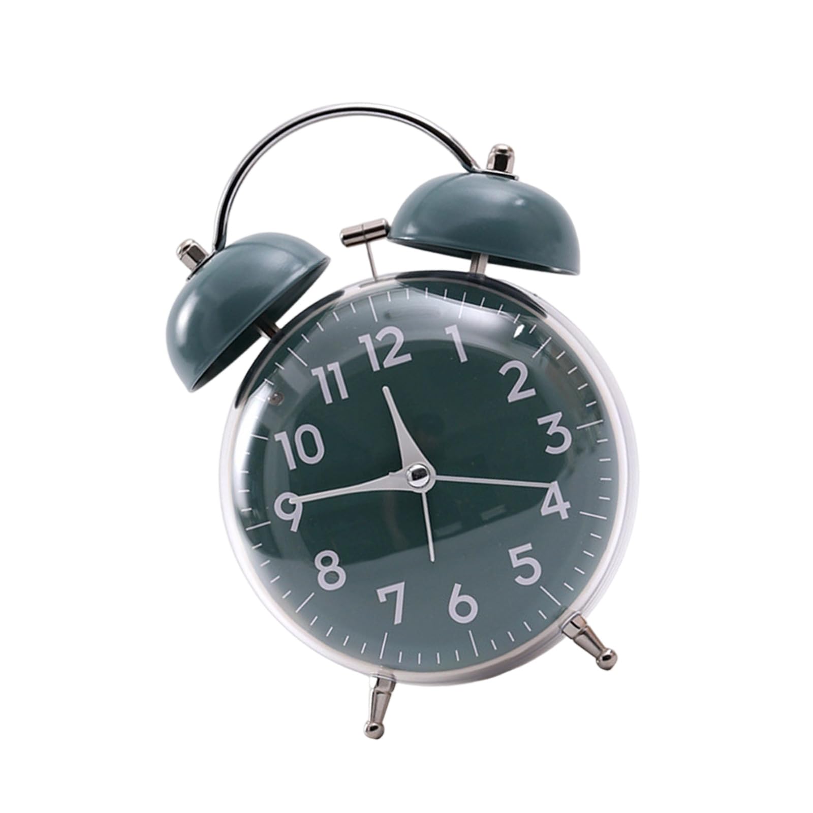 Kalttoy Extra Loud Twin Bells Alarm Clock with Night Light Quiet Movement Vintaged Type Home Decoration Analog Alarm Clock