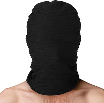3 Pack Black Halloween Mask Full Face Cover Spandex Zentai Hooded