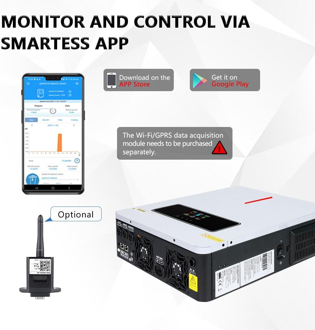 Screenshot of SmartESS App for monitoring and control of Y&H Inverter