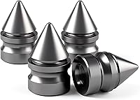 Vista 40 de 4 piezas de tapas de válvula de rueda con estilo de pico coloridas, válvula de rueda de aleación de aluminio, cubiertas universales de válvula