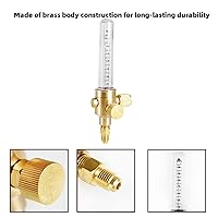 Vista 4 de Medidor de flujo de nitrógeno 50PSI 0-75CFH de entrada y salida SAE de 1/4", salida de flujo proporciona control de flujo de gas de precisión