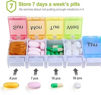 Amazon.co.jp: ピルケース 1週間 1日1回 薬ケース 携帯用 コンパクト