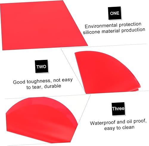 Miniatura 3 de TIDTALEO Alfombrilla de silicona para hornear, 2 unidades, para microondas, para mesa de comedor, manteles individuales de silicona, alfombrilla