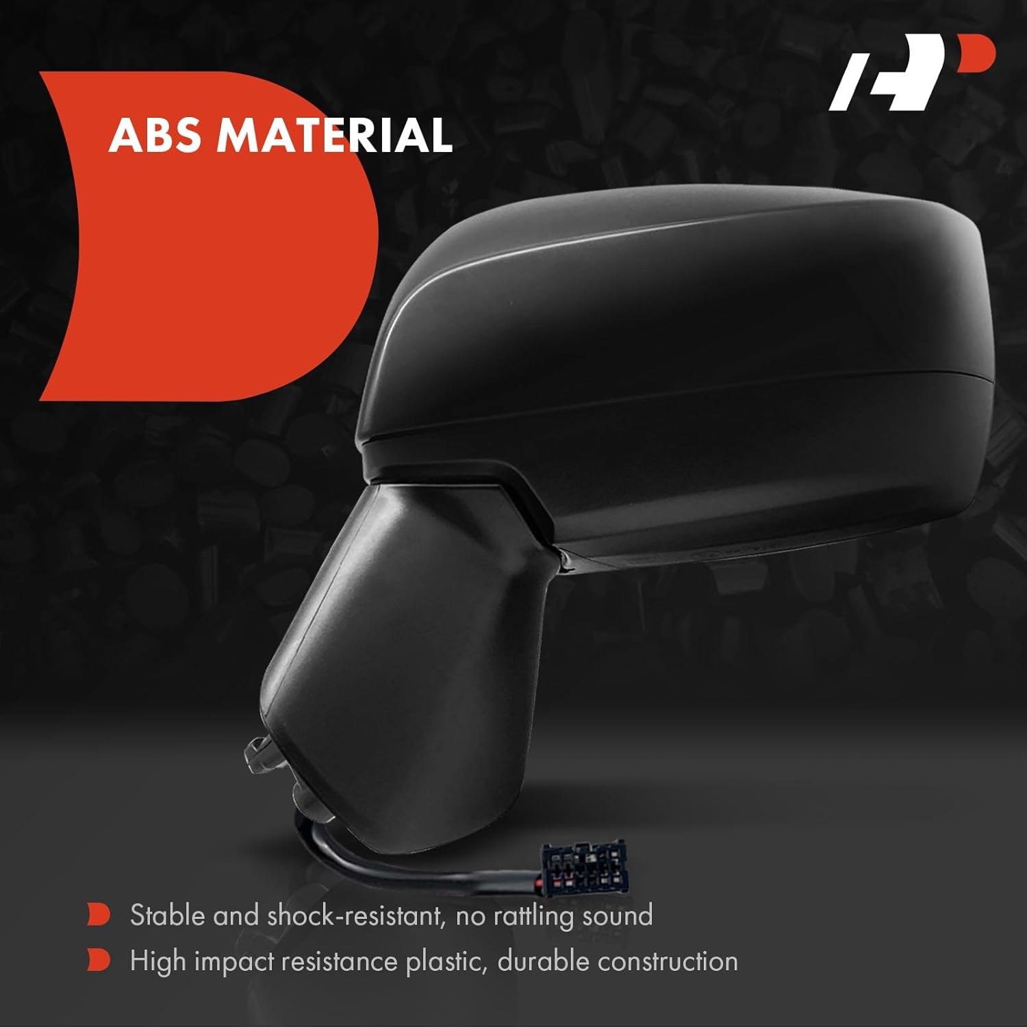 A-Premium Passenger Side Power Door Mirror - Compatible with Subaru Impreza 2015-2016, Crosstrek 2016-2017, XV Crosstrek 2015 - Non-Heated Manual Folding Black Outside Rear View Mirror