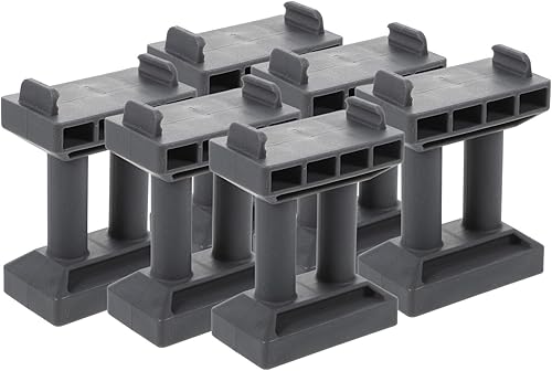 Miniatura 8 de Zerodeko Muelle de puente de tren de simulación, 12 piezas, accesorios de madera para vías de tren, puente de tren, accesorios ferroviarios,