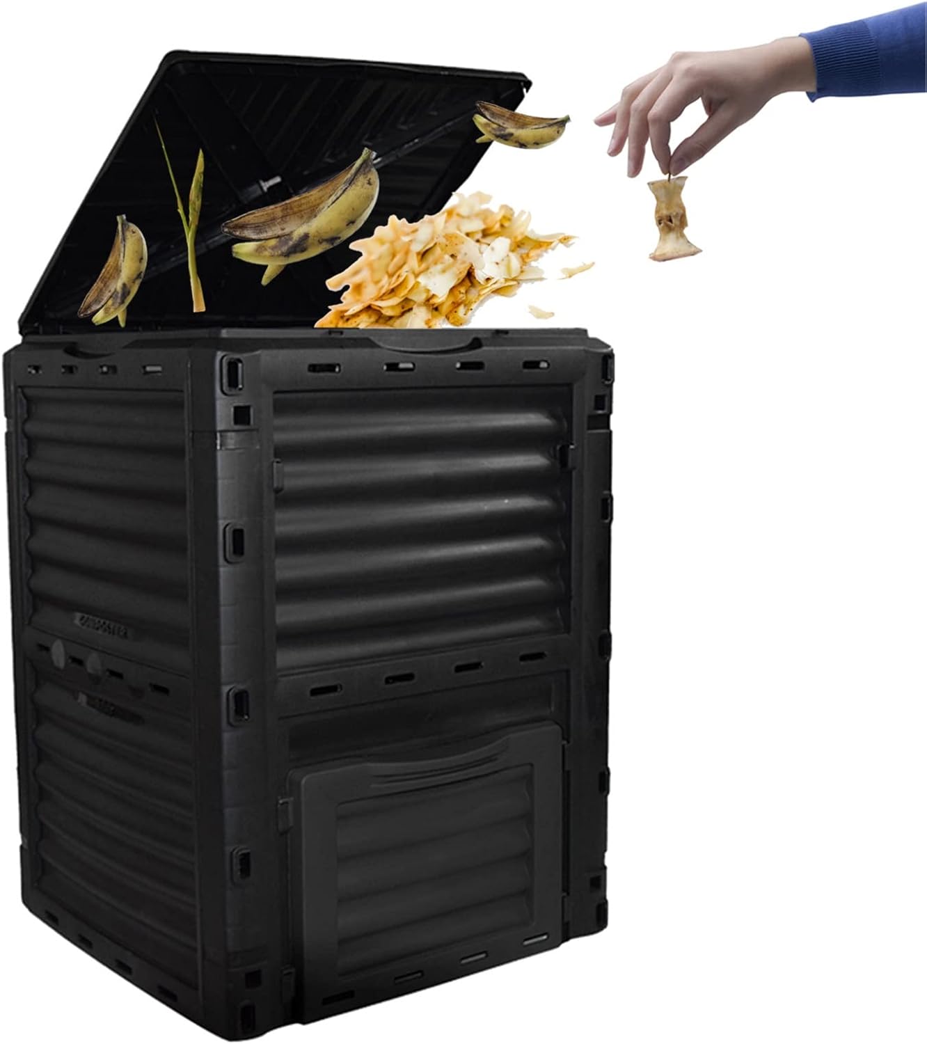 Extra Large Outdoor Compost Bin 300L UV Proof Garden Composter with