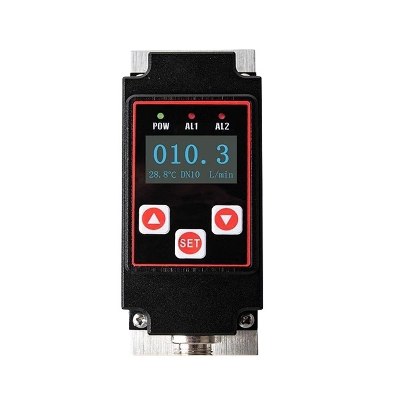 FQJYXWEWL Microminiature Flow Meter Digital Display Liquid Stainless Steel Sensor 4-20MA(DN10)