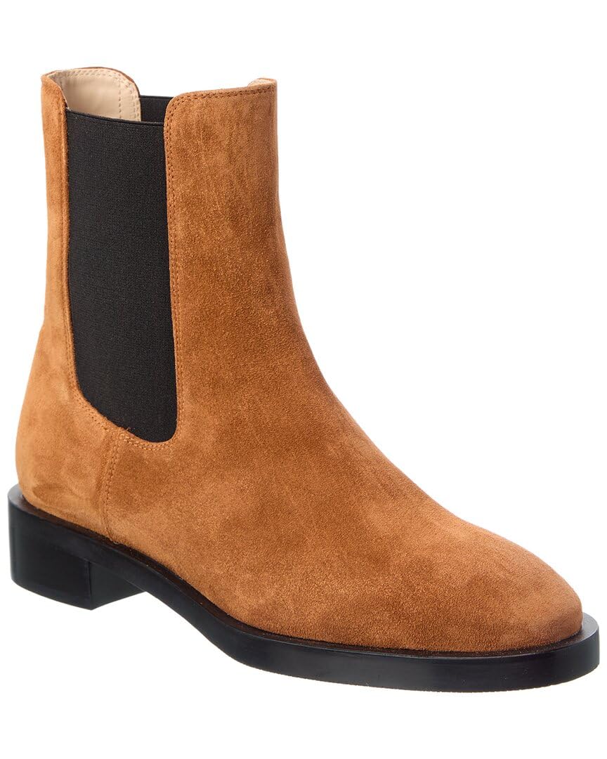 Stuart Weitzman Lenora Suede Chelsea Bootie 7 5 Brown