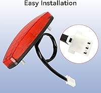 Vista 2 de FVRITO Luz trasera de freno LED de 12V para 50cc 70cc 90cc 110cc 125cc Taotao 110B Boulder B1 Coolster 3050C Vitacci HAWK Peace Roketa Sunl BMS