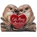 Romantic Owl Always Love You Figurine with Red Heart and Two Decorative Owls on Log For Cute Girl's Bedroom Decor Statues Or Anniversary Gift for Wife & Valentine's Day Gift Ideas for Girlfriend