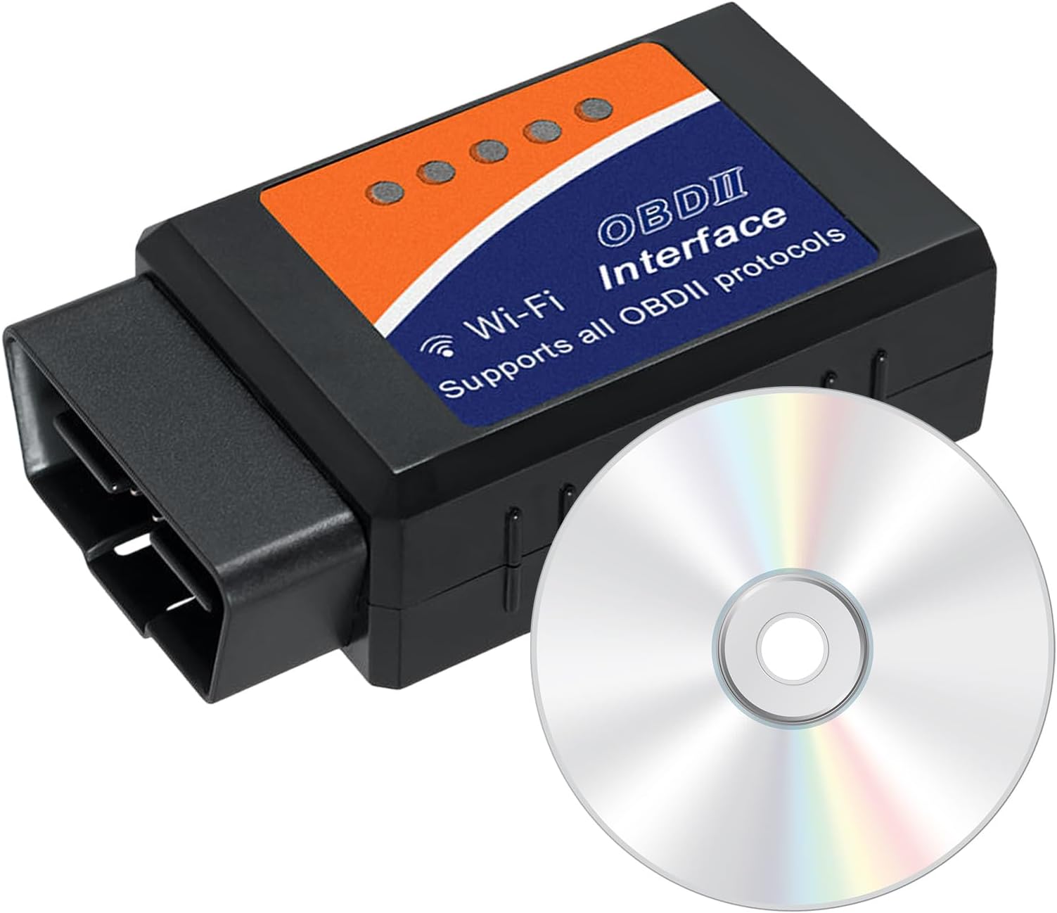 DXNQ WiFi ELM327 OBD2 Adapter, WiFi ELM 327 OBD2 Scanner Reader for Android iOS iPhone, ELM327 OBD2 Adapter Scanner Diagnostic Scan Tools, Vehicle Scanner Diagnostic Programmer Tool