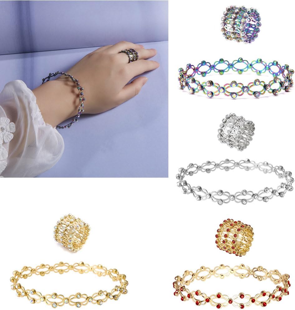 Novelty Stretchable Twist Folding Telescopic 2 in 1 Retractable Jewelry for Couples Retract