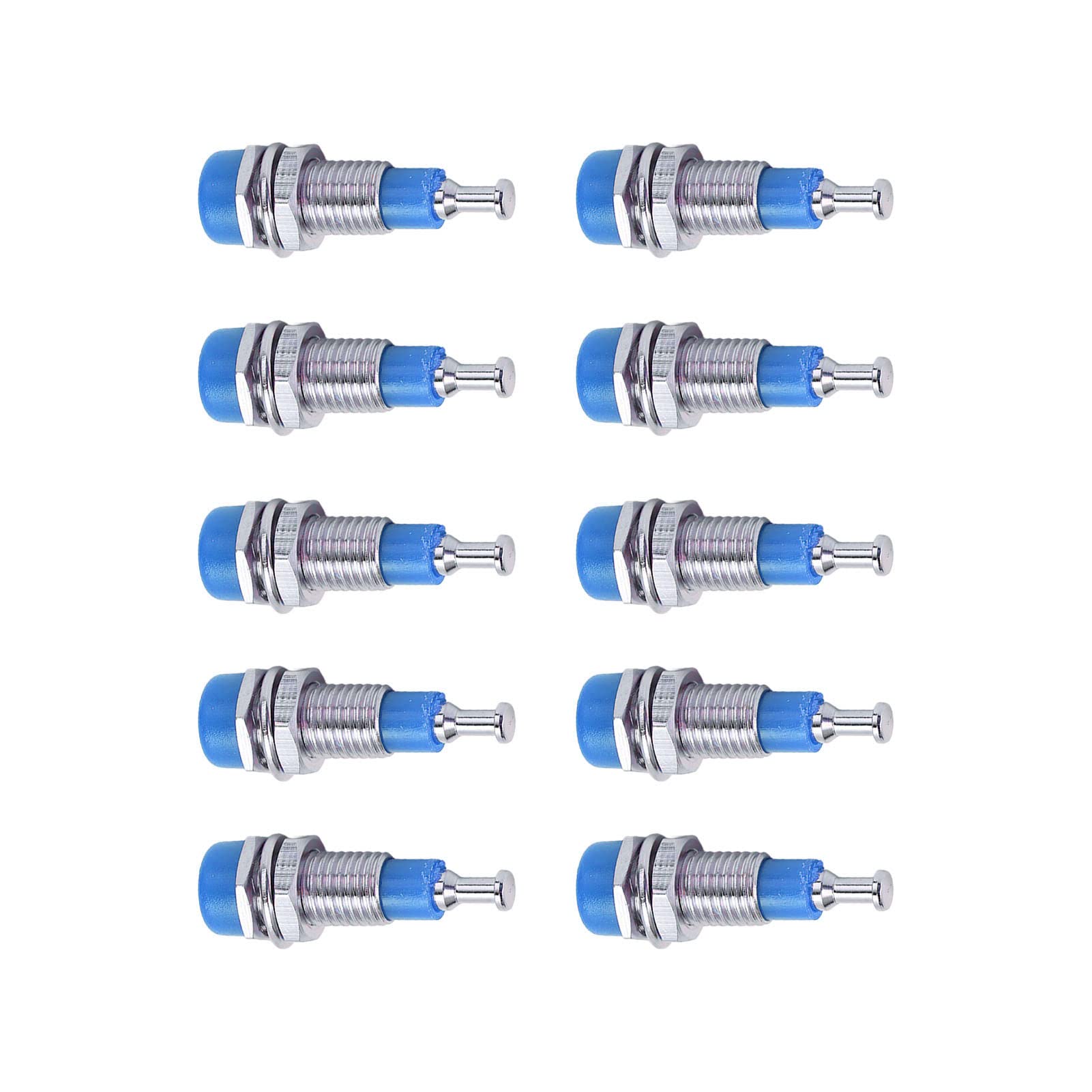 2mm Banana Jack Socket, Banana Female Jack Socket Plated 10pcslot for Electronic Equipment (Blue)