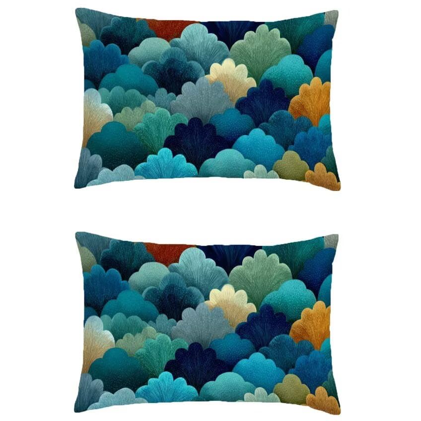 Housse de coussin imperméable 70x90cm en lin rectangle M-82