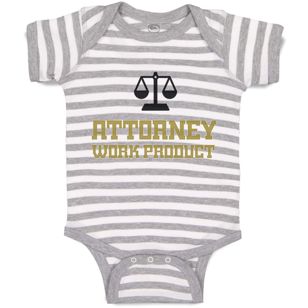 Custom Baby Bodysuit Attorney Work Product Style C Funny Humor Funny Cotton