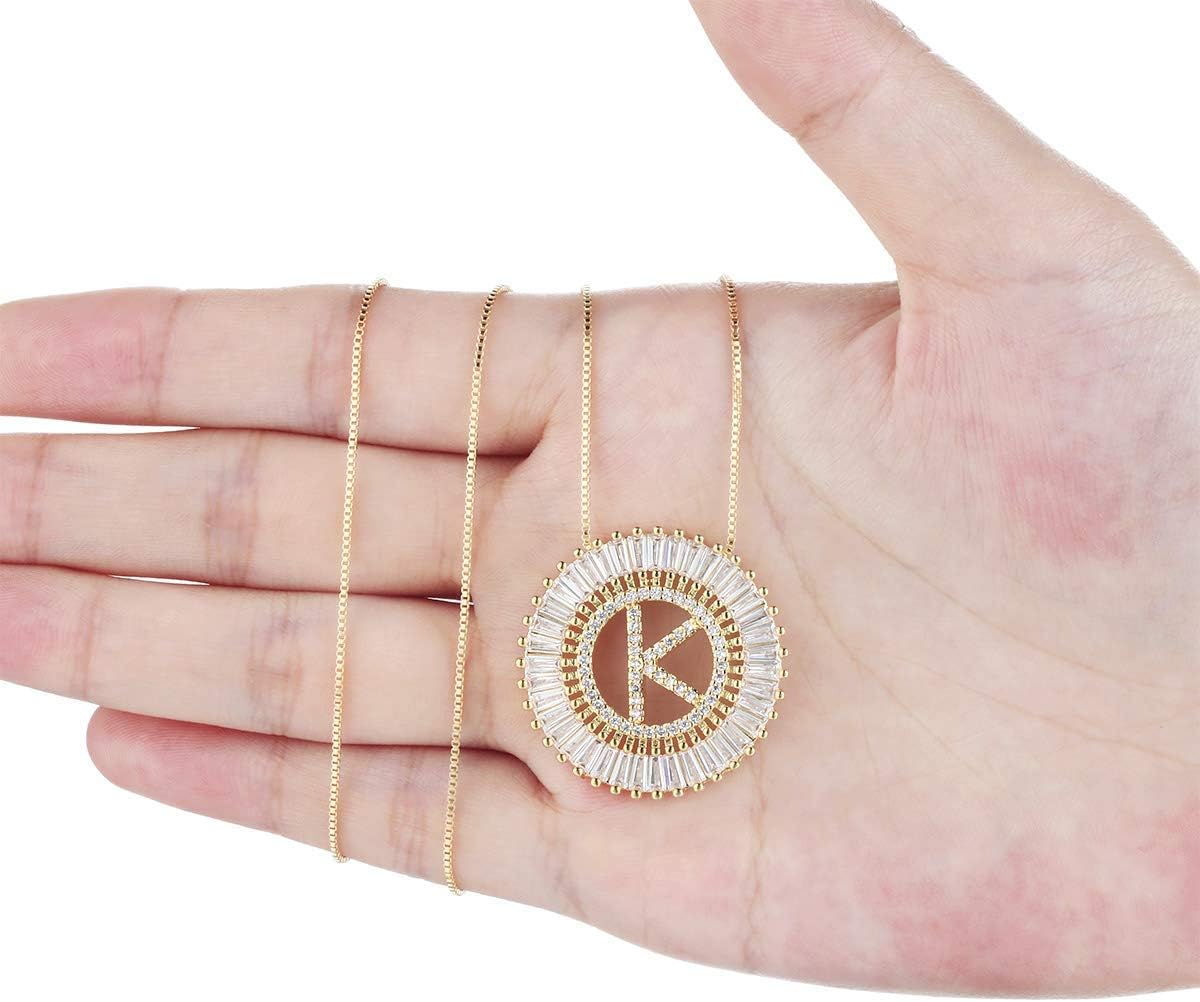 COTTVOTT Charms Initial Letter Pendant Necklace Stud Earrings Set for Women