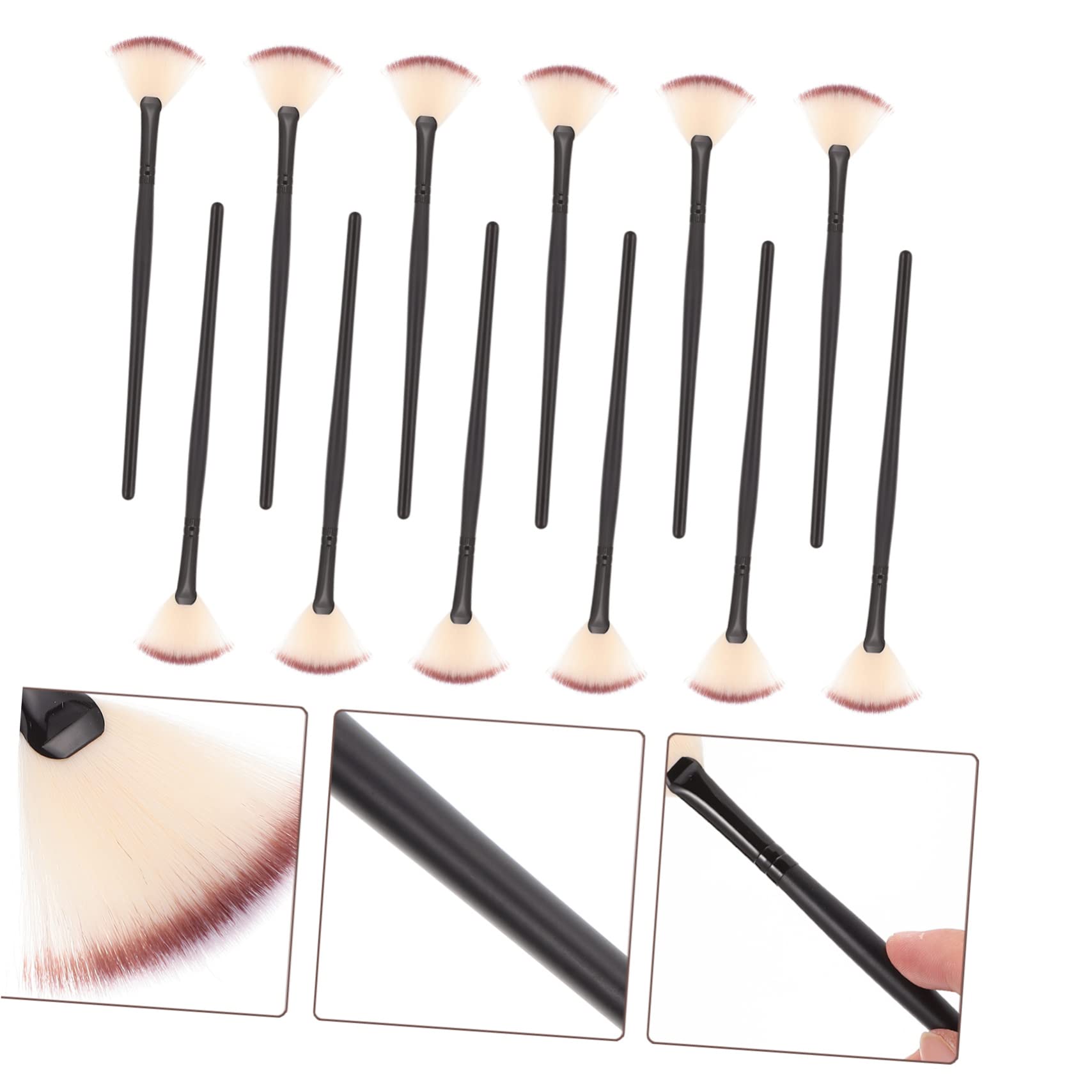 36pièces Pinceaux Fibres Forme De Ventilateur Pour Application De Masque De Maquillage Outil Pratique Pour Soins Visage