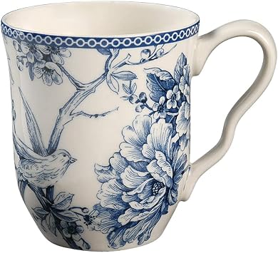 222 Fifth Adelaide Blue and White Ceramic Mug