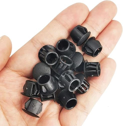 Vista 40 de Tapones de agujero de 1/2 pulgada de plástico tipo empotrado, tapones de orificio a presión para tubo de bloqueo a presión, tapas de rosca, tapas