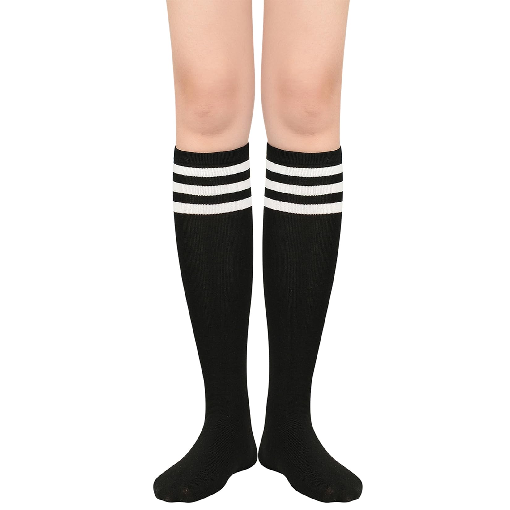 Komorebi Knee High Socks for Women Long High Stripes Socks