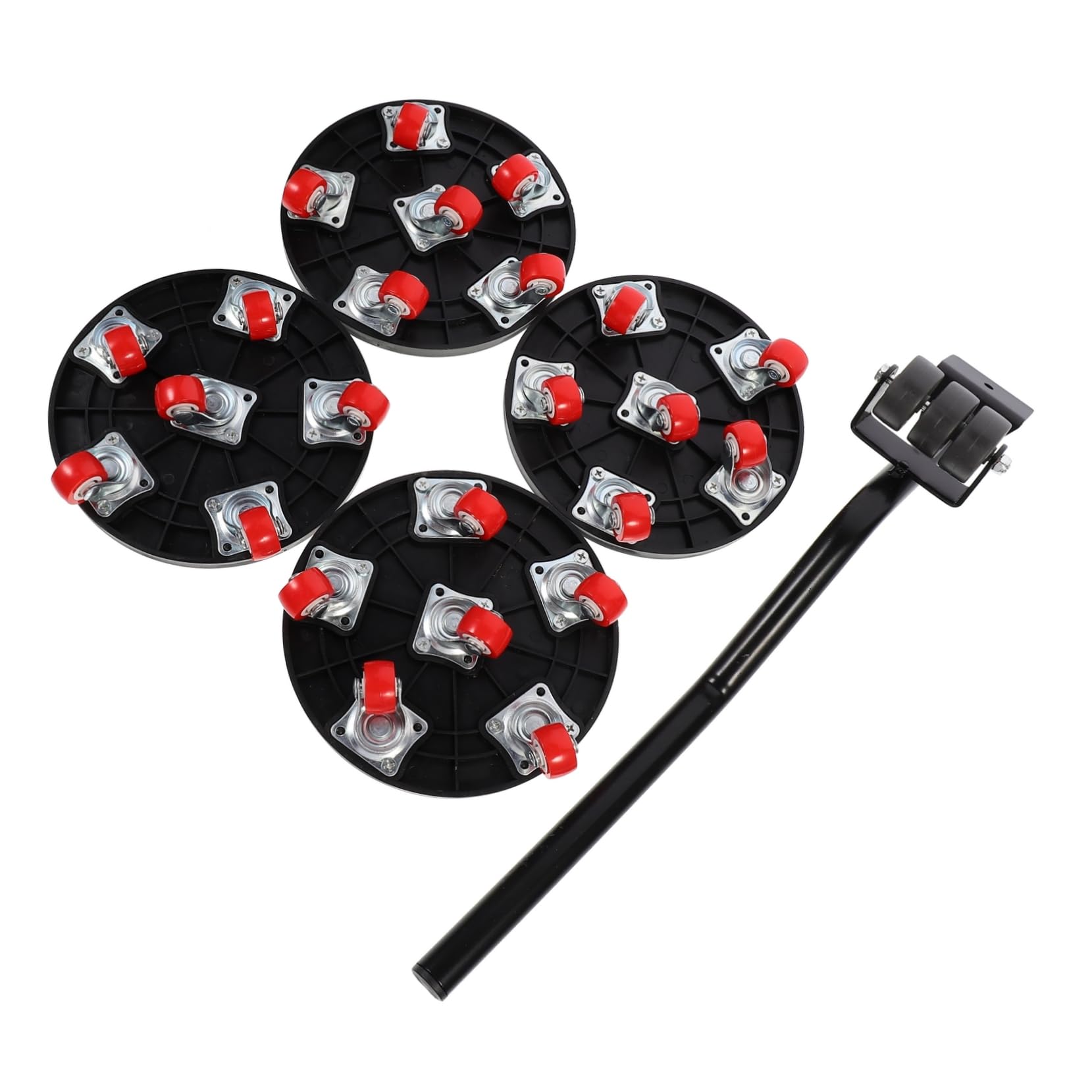 Basi per Spostare Mobili, Set 1 Pezzo, Portata 1000kg | Ferro Abs Gomma, Nero, Utensile per Trasloco Domestico, Sollevamento e Movimentazione di Carichi