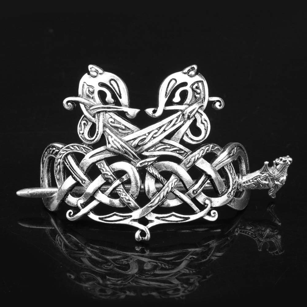 Celtic Hair Clips, Viking Metal Knot Hair Pins | Pirate Rune Dragons Hair Slide Stick | Irish Hair Decor | Women Hair Accessories Gift(0271)