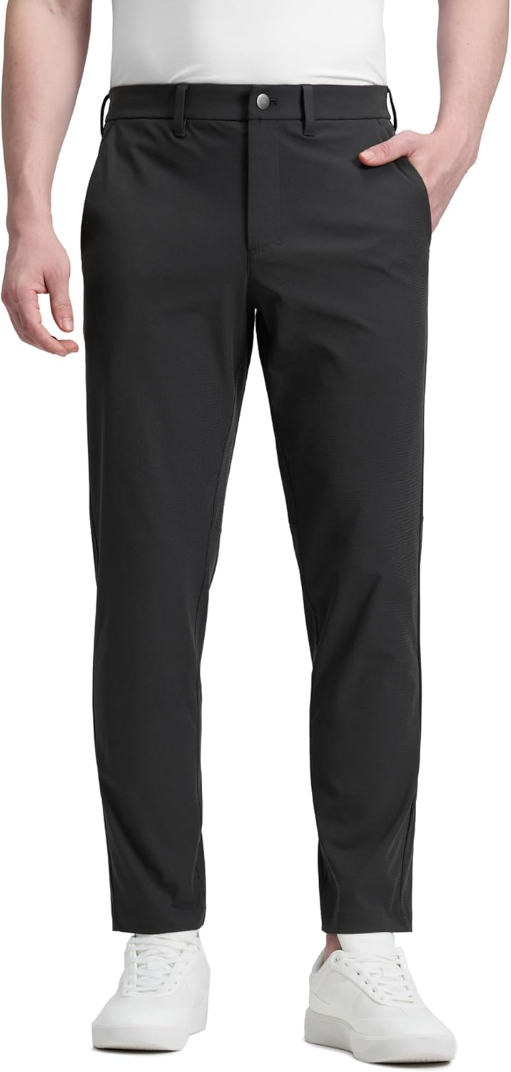 CRZ YOGA Men's All Day Comfy Golf Pants - 28"/30"/32"/34"/36" Quick Dry Lightweight Work Casual Trousers with Pockets