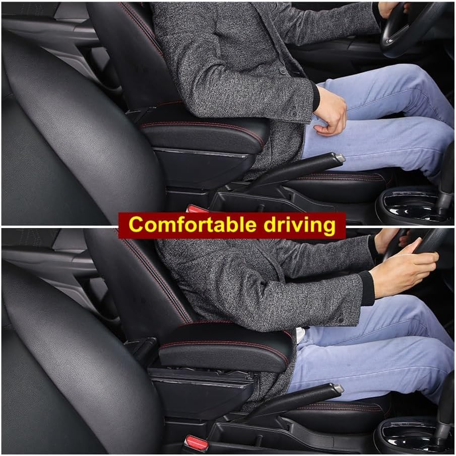 車のアームレスト 用のスズキ IGNIS用 アームレスト 内装収納ボックス 車用センターコンソールアクセサリー スズキ用イグニス車のアームレストボックス  センター収納ボックス USB 改造部品インテリアアクセサリー 車用外付けコンソールボックス( アームレスト 用 スズキ ... 車のアームレストボックス ジャズ 2002-2007 アームレストボックスセンターセンターコンソールストレージ回転可能な格納式灰皿