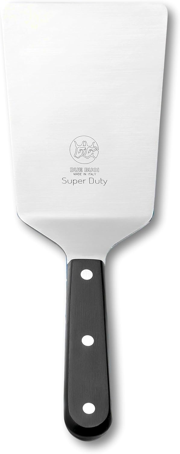 DUE BUOI Super Duty Wide Spatula blade dimension 4" x 6.1/3". kitchen bbq barbecue set accessories tool utensil offset nonstick grilled easy cleaning.. Full Tang Triple Riveted.