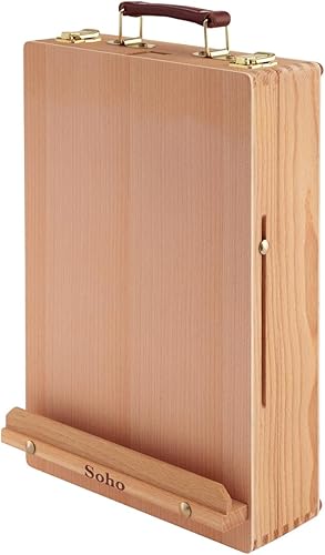 Miniatura 6 de Jerry's Artarama El juego de pintura al óleo Master Artist incluye estuche de transporte de madera con caballete