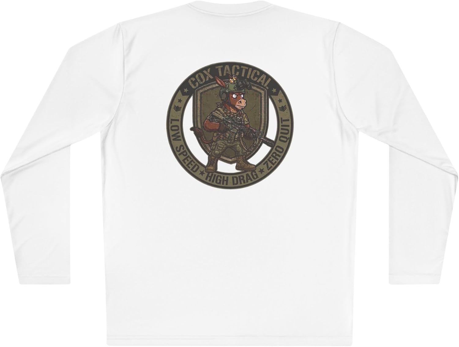 Cox Tactical Chicken Logo Long Sleeve Tee | Donkey Low Speed High Drag Zero Quit