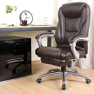 QNN Silla de Escritorio, Silla Premium para Oficina en Casa, Silla Giratoria con Reposabrazos Y Reposapiés, Diseño Ergonómico, Soporte Lumbar, Altura Ajustable