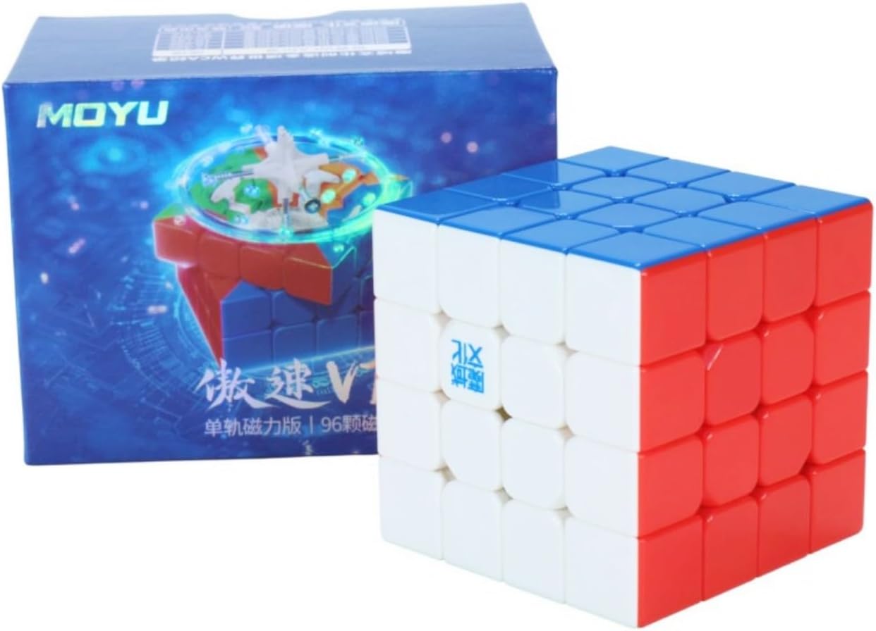 Cuberspeed Moyu AoSu V7 Flagship 4x4 Magnetic Stickerless Speed Cube 96 Magnets (Single-Track)