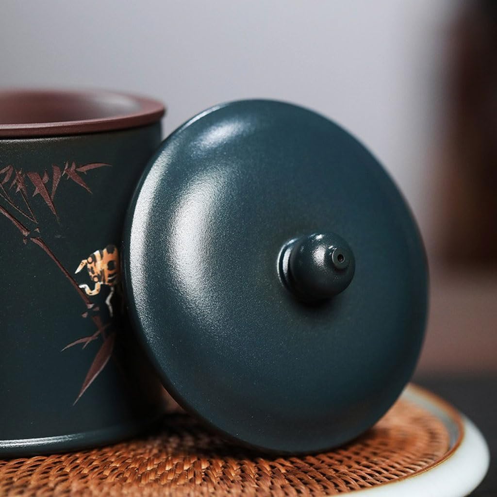 Filiżanki Matcha Handmade: fioletowy kubek z piaskiem z pokrywką 480 ml popołudniowa herbata biurowa filiżanka do herbaty kreatywny kubek na wodę zestaw do herbaty kubek do herbaty